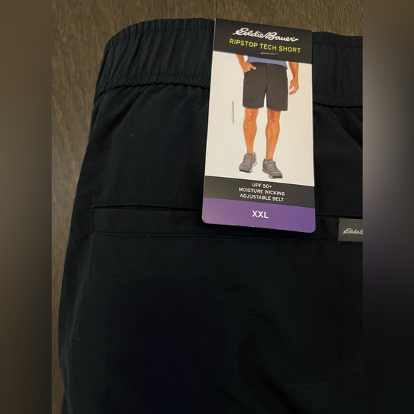 NWT Men’s XXL Eddie Bauer Black Shorts - Picture 2 of 10
